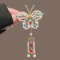 Chinese Style Butterfly Hair Clip Pearl Tassel Hairpin Hanfu Cheongsam Hair Acc - Pearl Butterfly Tassel Duckbill Clip
