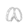 Silbernes Paaring-Set mit funkelndem Zirkonia, minimalistisches offenes Design für Alltag. - Einstellbar Offen / Möbius Damen Stil (J2043)