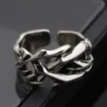 Herren Vintage offener Silber Ring Punk Dornen Design Mode minimalistischer Schmuck Geschenk - Einstellbar Offen / Dornen