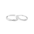 Minimalist silver couple rings adjustable matching open rings for lovers high-end gift. - Endless Love Couple Rings