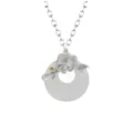 Collar con colgante de flor de calcedonia de imitación estilo chino elegante joyería minimalista - X1016 Octubre Hibisco