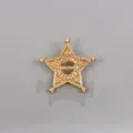 Vintage retro chrysi karfitsa asteri me lampera christallina strass, baroque moda. - Χρυσό Πεντάκτινο Αστέρι