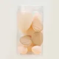 Set di spugnette per trucco in barattolo, varie forme per fondotinta, uso umido e asciutto. - Set da 9 Pezzi Sfumini Trucco Nudo / Colore pelle