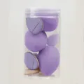 Ensemble d'éponges de maquillage en tube, blender violet et mini houppettes douces. - Violet