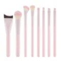 8-piece pink makeup brush set soft synthetic hair professional foundation eyeshadow tools - Peach Makeup Brushes (OPP Bag) / 8 Pieces/Pack / Pink