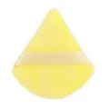 Douce poudre de maquillage triangulaire avec ruban pour une application parfaite du teint. - 1 Pièce Jaune
