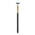 Single V-shaped makeup brush for face contouring and highlighting with black handle. - Black Gold