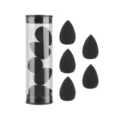 5pcs mini makeup sponge blender set in transparent container soft cosmetic puff tool - 5 Pieces Jar Black