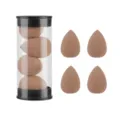 Mini makeup sponge set 4pcs soft cosmetic blender teardrop beauty puff for liquid foundation - 4 Pieces Jar Coffee