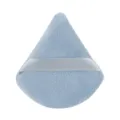 Houpette de maquillage triangulaire en velours bleu pour une application douce et pro. - 1 Pièce Bleu Gris