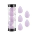 5pcs mini makeup sponge blender set in clear container soft teardrop cosmetic puffs - 5 Pieces Jar Purple