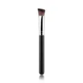 Angled makeup brush with black handle and soft synthetic bristles for precise contouring. - Single Triangle Concealer Brush