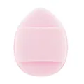 Pink thumb makeup sponge puff with finger strap for flawless liquid foundation and cushion application. - Light Pink
