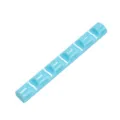 Blauwe acryl penseelhouder, stripstandaard met 5 sleuven voor nagelkunst en pennen. - 5-Slot Penhouder (028) / Cyaan