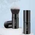 Tragbarer ausziehbarer Make-up Pinsel in schwarzem Design fur Puder und Rouge. - Groß Ausziehbar - Schwarz RC
