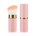 Tragbarer einziehbarer Make-up-Pinsel, rosa Puder- und Rougepinsel für das tägliche Make-up. - Groß Ausziehbar - Rosa Schräger Kopf
