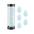 5pcs mini makeup sponges beauty blender cosmetic puff teardrop with clear storage container - 5 Pieces Jar Blue