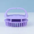 Brosse de massage du cuir chevelu en silicone violet pour lavage et nettoyage des cheveux. - Ajouré Violet