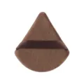 Houppette à Poudre Triangulaire en Velours Marron, Éponge de Maquillage Douce. - 1 Pièce Café Foncé