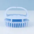 Blue scalp massager shampoo brush for comfortable daily hair washing and relaxing head massage. - Hollow Blue