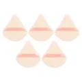 5pcs Puffs de Maquillage Triangulaires en Velours Doux Sec Humide Éponges Poudre - 5 Pièces Chair