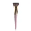 Platte foundation kwast met gouden huls en roze handvat, zachte dichte haren voor make-up. - Platte Foundation Borstel / Roze Goud
