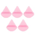 Houppes à poudre de maquillage triangulaires roses, velours doux sec humide ensemble de cinq. - 5 Pièces Rose