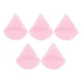 Lot de 5 houppes de maquillage triangulaires roses en velours, douces et pratiques. - 5 Pièces Rose Pâle