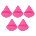 Triangle Poudre Huppe 5 Pcs Rose Velours Maquillage Puff Doux Visage Éponge Outil - 5 Pièces Rouge Rose