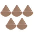Grande houppette triangulaire en velours outils de maquillage doux pour poudre sèche et humide - 5 Pièces Café Clair