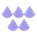 Lot de 5 grandes houppettes de maquillage triangle violettes, velours doux sec et humide. - 5 Pièces Violet