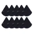 10 pcs Puff Poudre Noire Triangle Douces Éponges de Maquillage Velours pour Cosmétiques. - 10 Pièces Noir