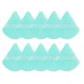 Houppettes de maquillage triangulaires vert menthe pour usage humide et sec, ensemble de velours. - 10 Pièces Vert