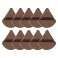 Lot de 10 grandes houppes de poudre de maquillage velours marron, outil cosmetique doux. - 10 Pièces Café Foncé