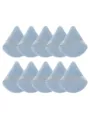 Grandes houppes de poudres triangulaires en velours, set de maquillage doux et pro. - 10 Pièces Bleu Gris