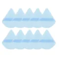 Grandes houppes de maquillage triangulaires en velours doux, usage double sec et humide 10pcs. - 10 Pièces Bleu Clair