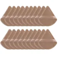 Lot de houppes à maquillage en velours triangulaires marron, outil cosmétique doux. - 20 Pièces Café Clair