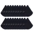 Houppes de maquillage triangulaires en velours noir, éponges douces pour poudre libre. - 20 Pièces Noir