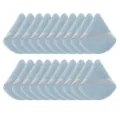 Houpes a poudre triangle bleu en velours pour maquillage, set accessoires cosmetiques. - 20 Pièces Bleu Gris