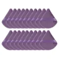Lot de houppes triangulaires violettes, éponges velours douces pour maquillage sec ou humide. - 20 Pièces Violet Fumé