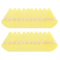 Bouffées de poudre triangulaires jaunes en gros, matériau doux pour usage humide et sec. - 20 Pièces Jaune