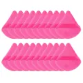 Lot de 20 Puffs de Poudre de Maquillage Triangle Rose Velours Éponge Cosmétique Douce - 20 Pièces Rouge Rose
