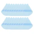Grandes houppettes de maquillage triangulaires bleues en velours doux sec et humide. - 20 Pièces Bleu Clair