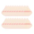 Grandes houppes de maquillage triangulaires, set de bouffées en velours flocqué 20pcs - 20 Pièces Chair