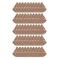 Grandes houppes à maquillage triangulaires en velours doux ensemble d'outils cosmétiques - 50 Pièces Café Clair