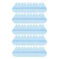 Lot en vrac de douces houppes à poudre de maquillage triangulaires bleues velours. - 50 Pièces Bleu Clair