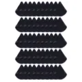 Lot de houppes à poudre de maquillage triangulaires noires en velours doux et pratique. - 50 Pièces Noir