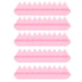 Lot de grandes houppettes de maquillage triangulaires roses en velours pour une application douce. - 50 Pièces Rose