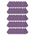 Ensemble de houpette à poudre triangulaire en velours pour maquillage, éponge visage. - 50 Pièces Violet Fumé