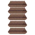 Lot de houppes à poudre de maquillage en velours triangulaires marrons pour application visage. - 50 Pièces Café Foncé